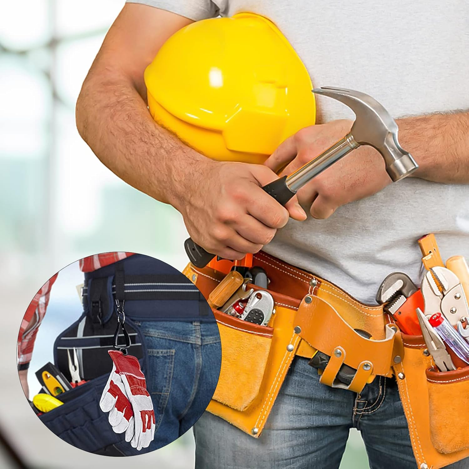 Work Glove Clip 4 Pcs Glove Clip Holder Glove Clamp Grabber Holder Labor Work Clamp Multifunctional Anti-Lost Glove Clip for Work Gloves Glasses Helmets Hanger (Black) image number 3