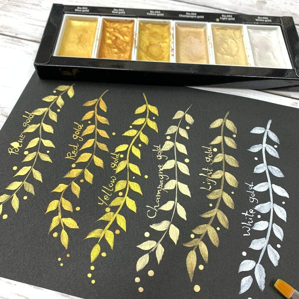 Kuretake Gansai Tambi 6 Color Set (3 Colors Set(Starrypearlgem)) image number 3