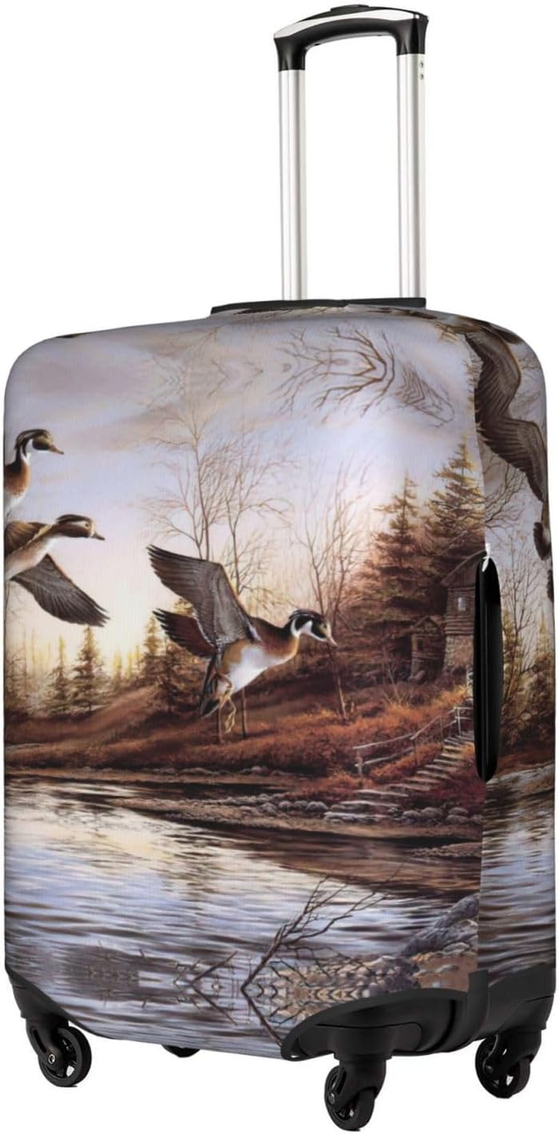 Odddot Mallard Ducks Print Travel Luggage Cover,Suitcase Protector Cover, Washable Baggage Covers,For 18-32 Inch Luggage, Mallard Ducks, Medium image number 1