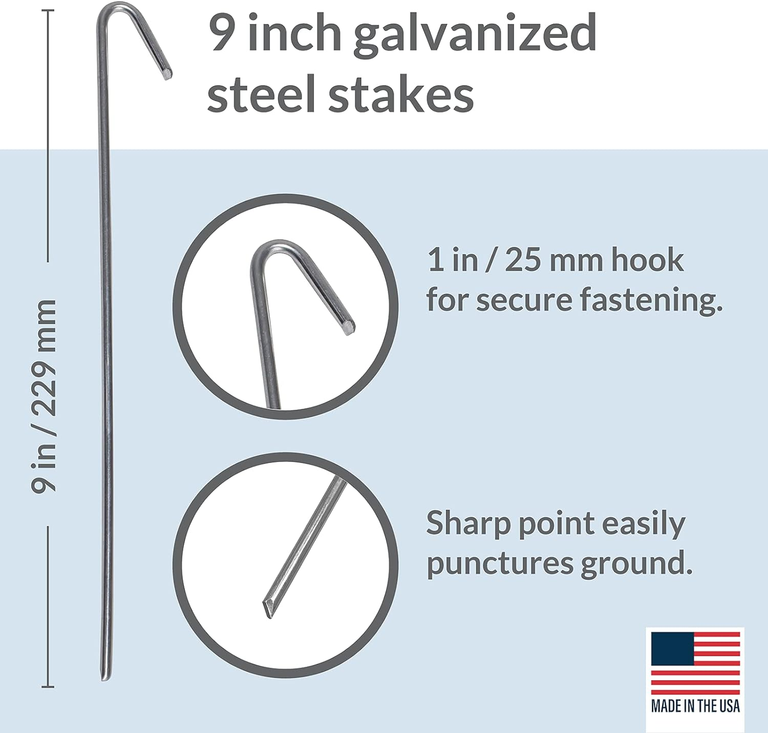 Pinnacle Mercantile - 23Cm Garden Tent Pegs image number 6