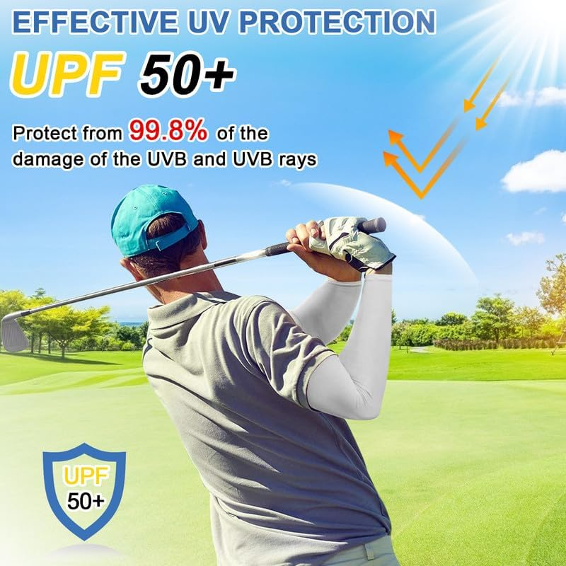UV Sun Protection Arm Sleeves for Women Men Youth, Beister Arm Warmers Outdoors Arm Covers for Running,Hiking,Mountaineering,Golfing,Gardening,Cycling,Volleyball