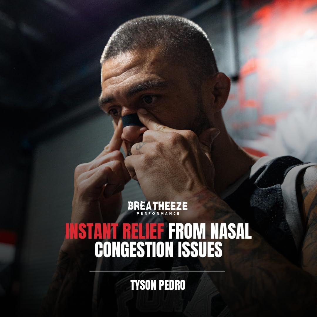 Breatheeze Black Extra Strength Nasal Strips (30 Pack) &ndash; Sweat-Proof Nose Strips for Athletes, Sleep, Snoring Relief & Recovery | Premium Adhesive for Training, Running & Deeper Restful Sleep image number 2