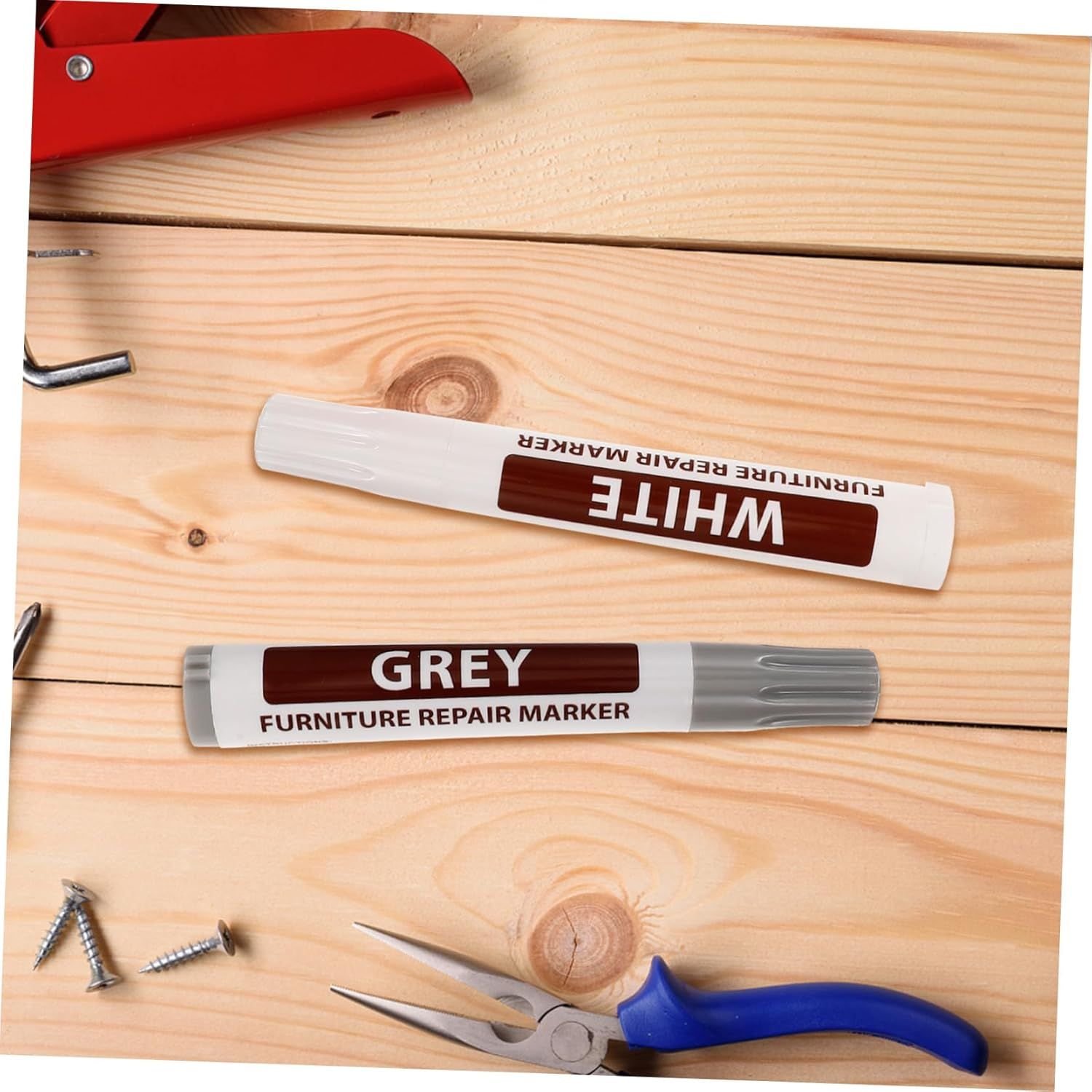 8Pcs Wood Floor Scratch Repair Kit Furniture Markers Touch-Up Pen for Hardwood Instant Dry Multi Easy to Apply image number 6