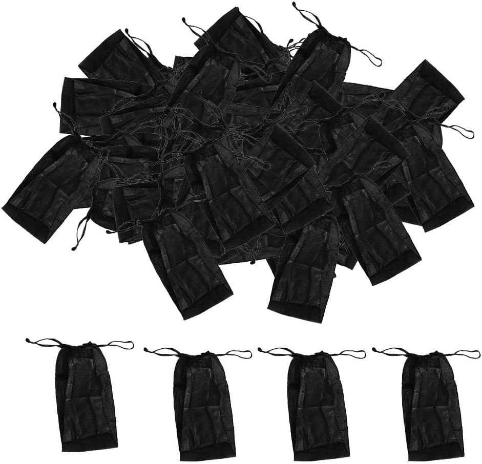 100 Pieces Disposable, String Fleece Tangas Panties Made of Fleece Ladies String Shape - Black, as Described image number 3