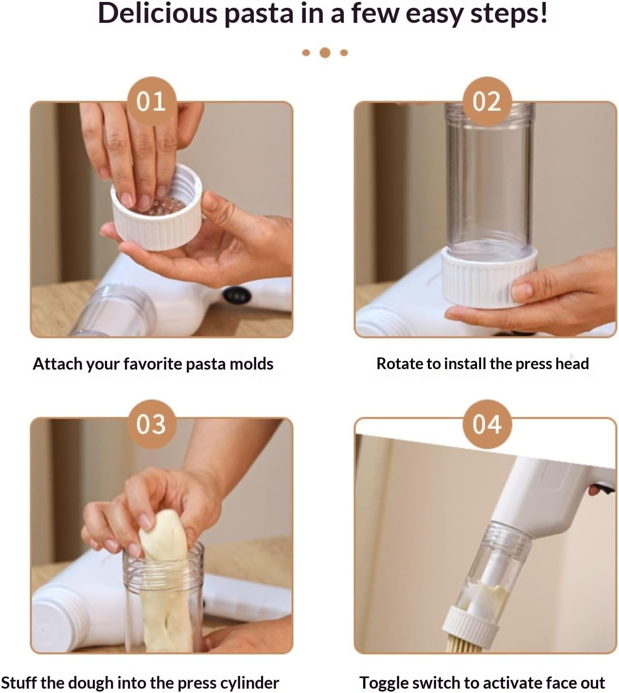 Electric Pasta Maker Machine & Idiyappam Maker（Navy Blue 6 Modes） - Navy Blue image number 1