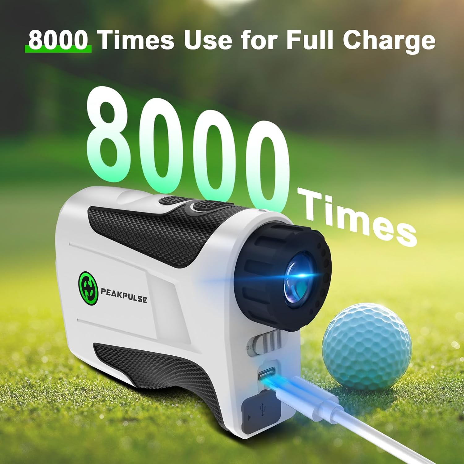 PEAKPULSE 1200 Yards Golf Rangefinder with Slope and Magnetic 6X Magnification Rechargeable Laser Distance Range Finders Flag Pole Locked with Vibration Ideal for Golfer Accessories image number 1