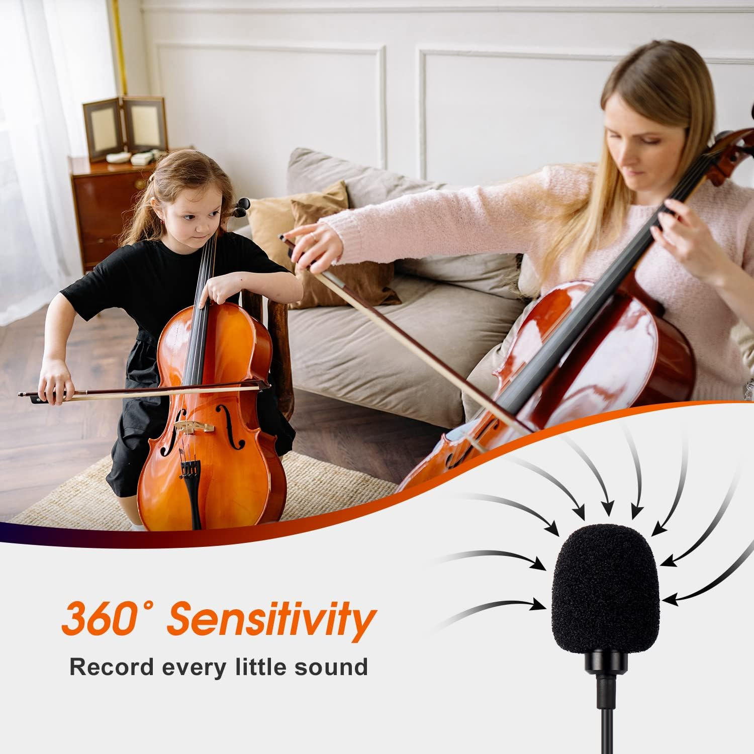 Daffodil MCP150 Lavalier Microphone USB C Lapel Microphone Clip on Microphone for Android Smartphone Iphone Tablet Laptop Camera Recording Streaming Podcast Vlog Youtube with USB Adapter image number 2