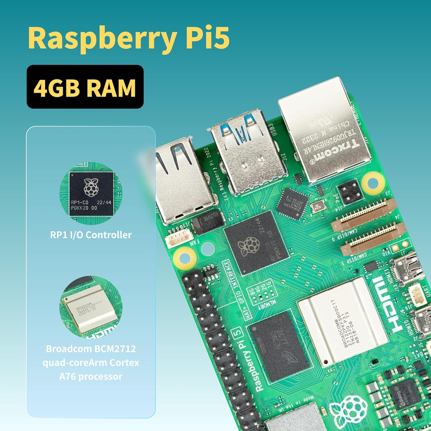 Irasptek Starter Kit for Raspberry Pi 5 RAM 4GB-64GB Edition of Os-Bookworm Pre-Loaded(Aluminum Case) image number 2