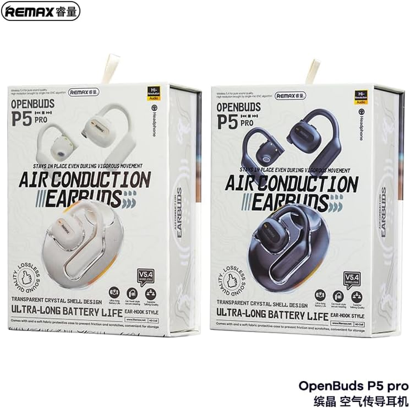 REMAX Binchin Series Air Conduction Earbuds Openbuds P5 Pro - TWS Eb-Blue image number 3