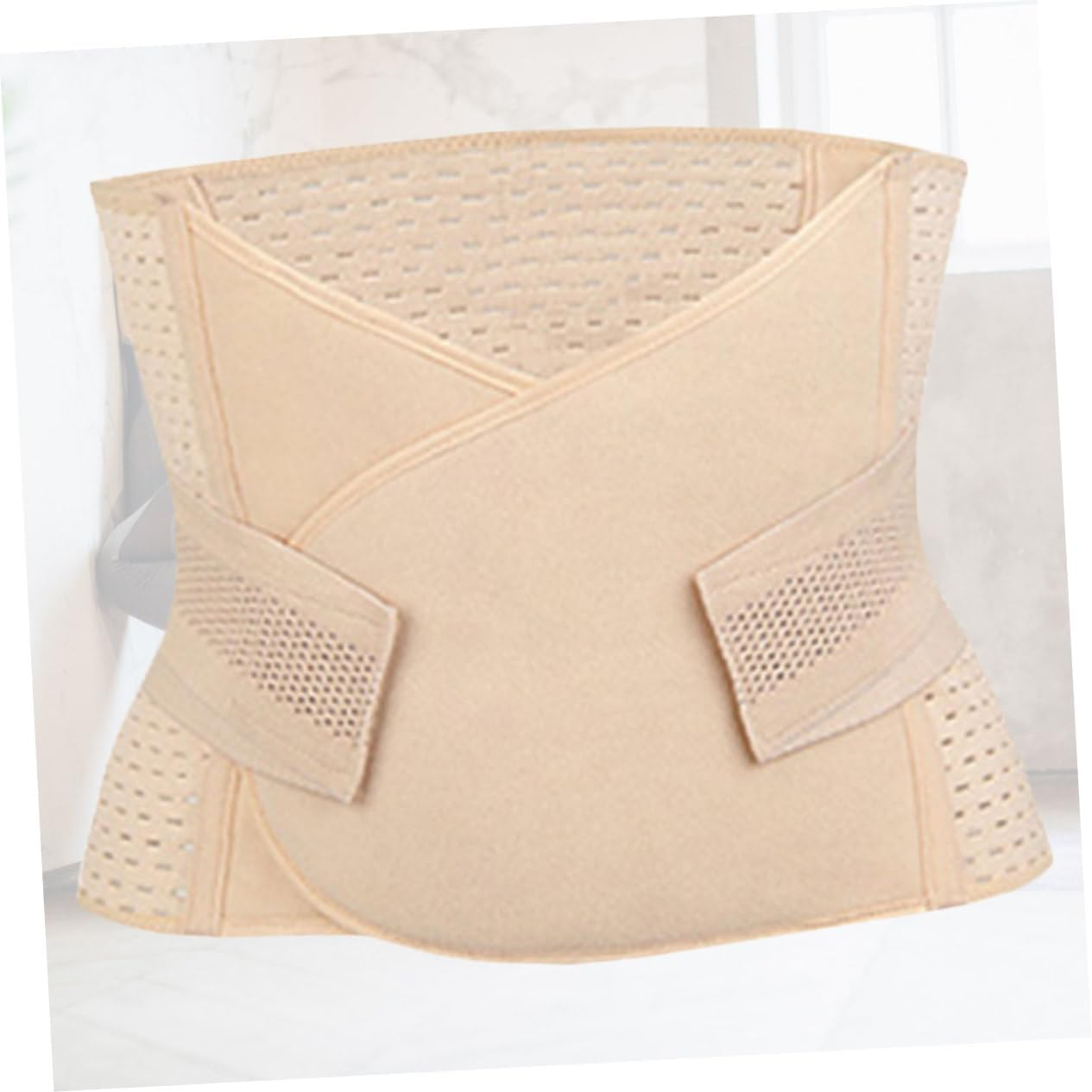 SHERCHPRY Postpartum Belly Band Recovery Wrap Tummy Control Shapewear Breathable Mesh Girdle Support Belt for C Section and Natural Birth Khaki image number 2