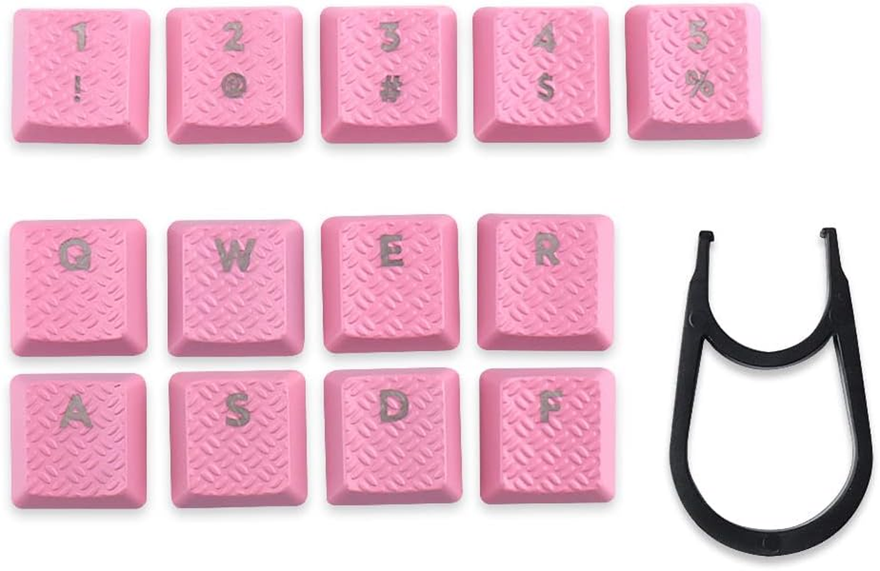 Texture Tactility Backlit Keycaps Key Cap Replacement for GL Tactile Switch Logit G813 G815 G913 G915 TKL RGB Mechanical Gaming Keyboard (13 Keys, White)