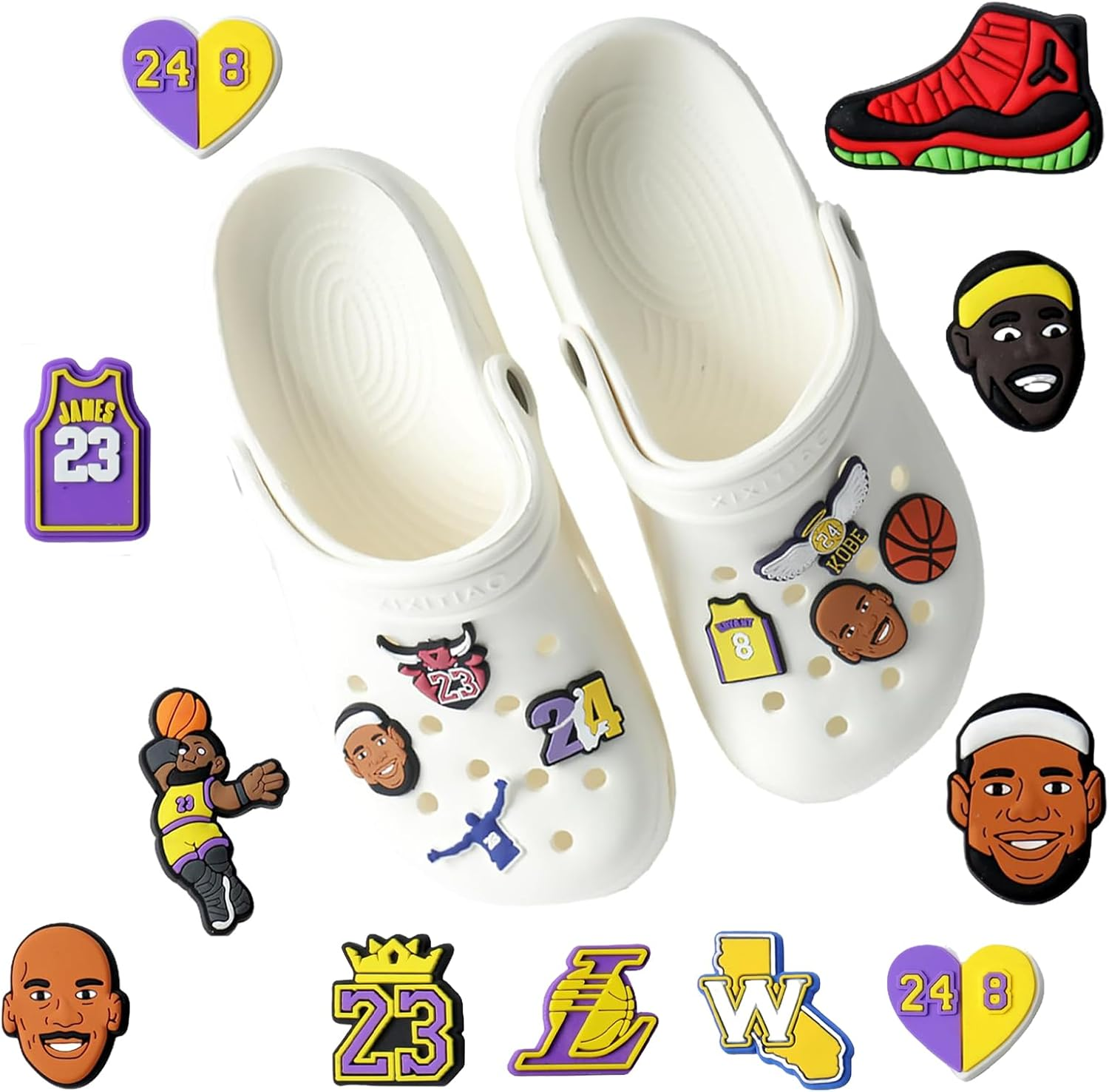 29Pack Cartoon Shoe Charms, for Clog Decoration Anime Charms for Shoes, Cute Basketball Shoe Accessories, Sneaker Jewelry for Kids Teens Girls Boys image number 2