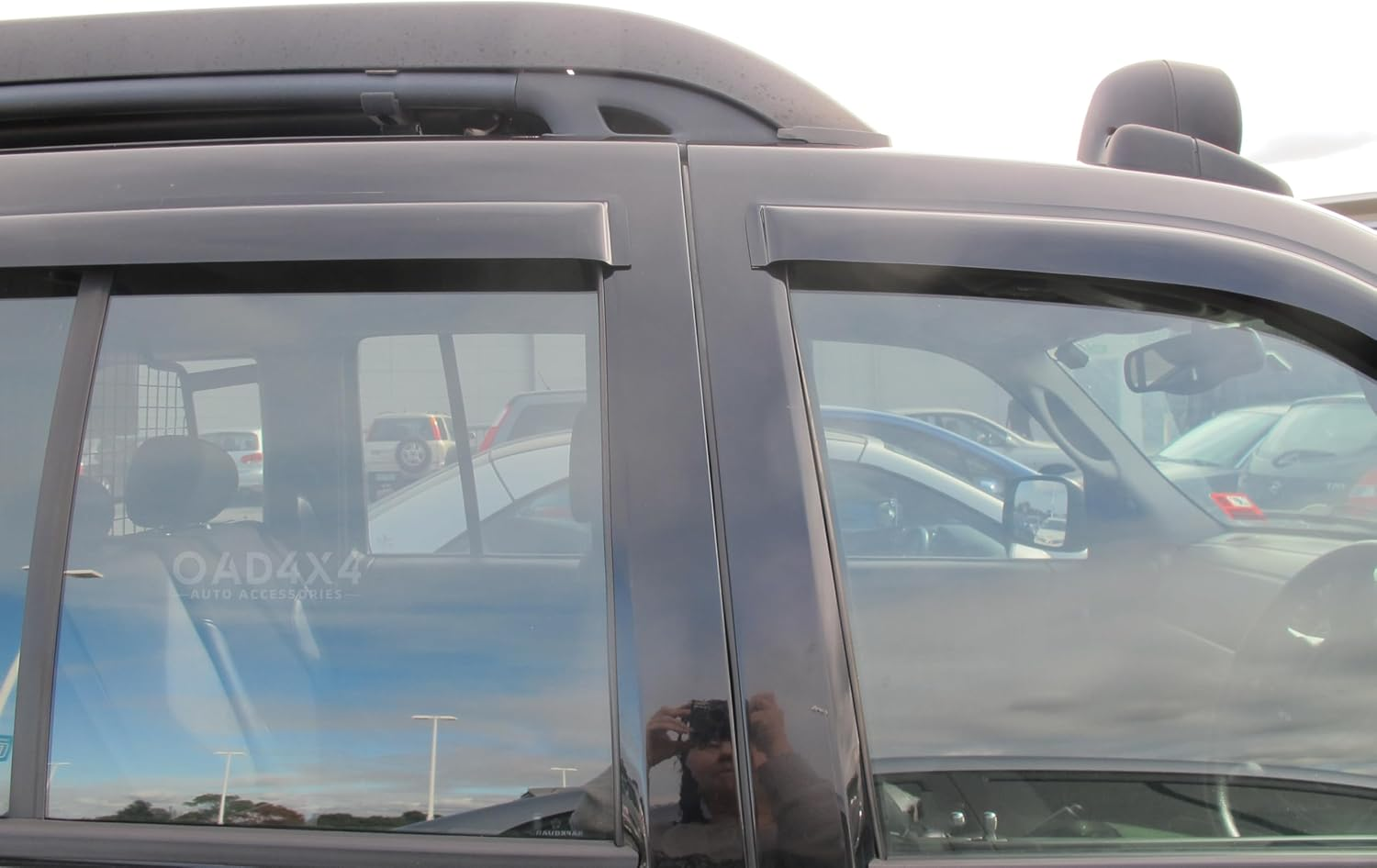 OAD4X4 Weathershields Compatible with Jeep Cherokee KJ Series 2001-2007, Weather Shields Window Visors Wind Deflectors Sun Rain Guard 4PCS Set image number 5