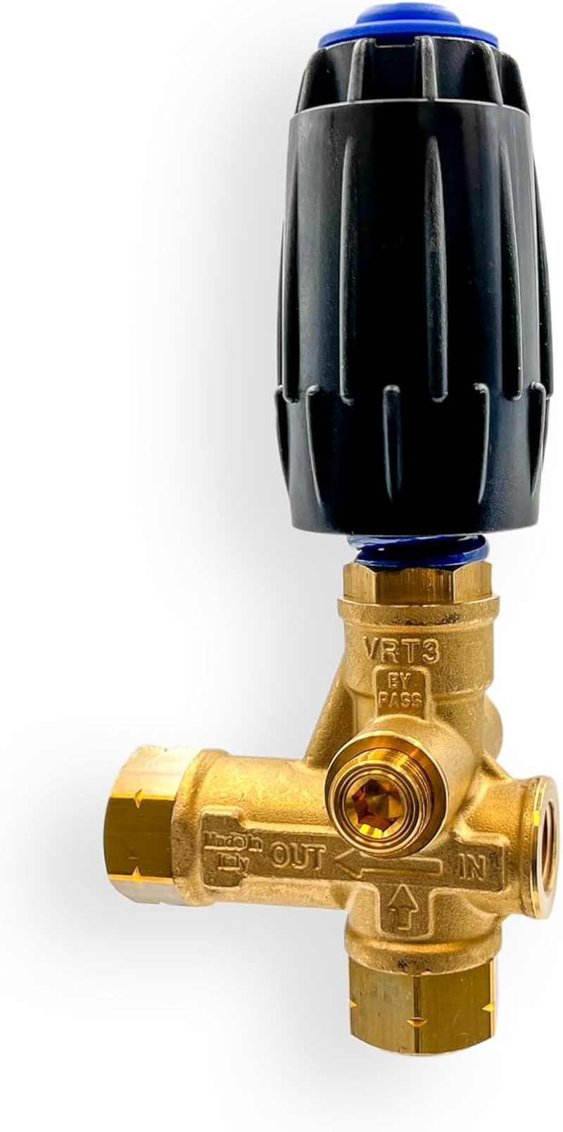 AR ANNOVI REVERBERI, VRT3-250, Pressure Washer Unloader -Blue Spring, 3,650 Max PSI, 10.5 Max GPM, 3/8" F Outlet, Adjustable Knob image number 5