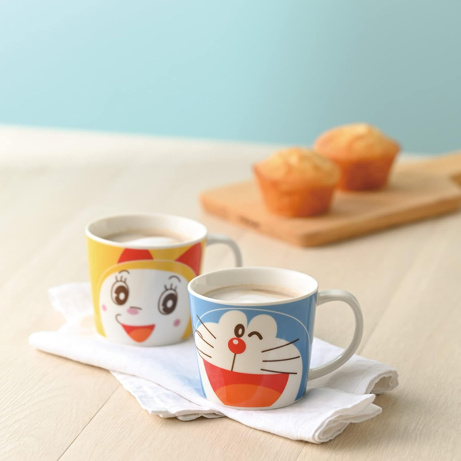 Kaneshotouki 070120 Doraemon Mug, New Face Mug, Size M, Approx. 9.5 Fl Oz (280 Ml), Made in Japan image number 2