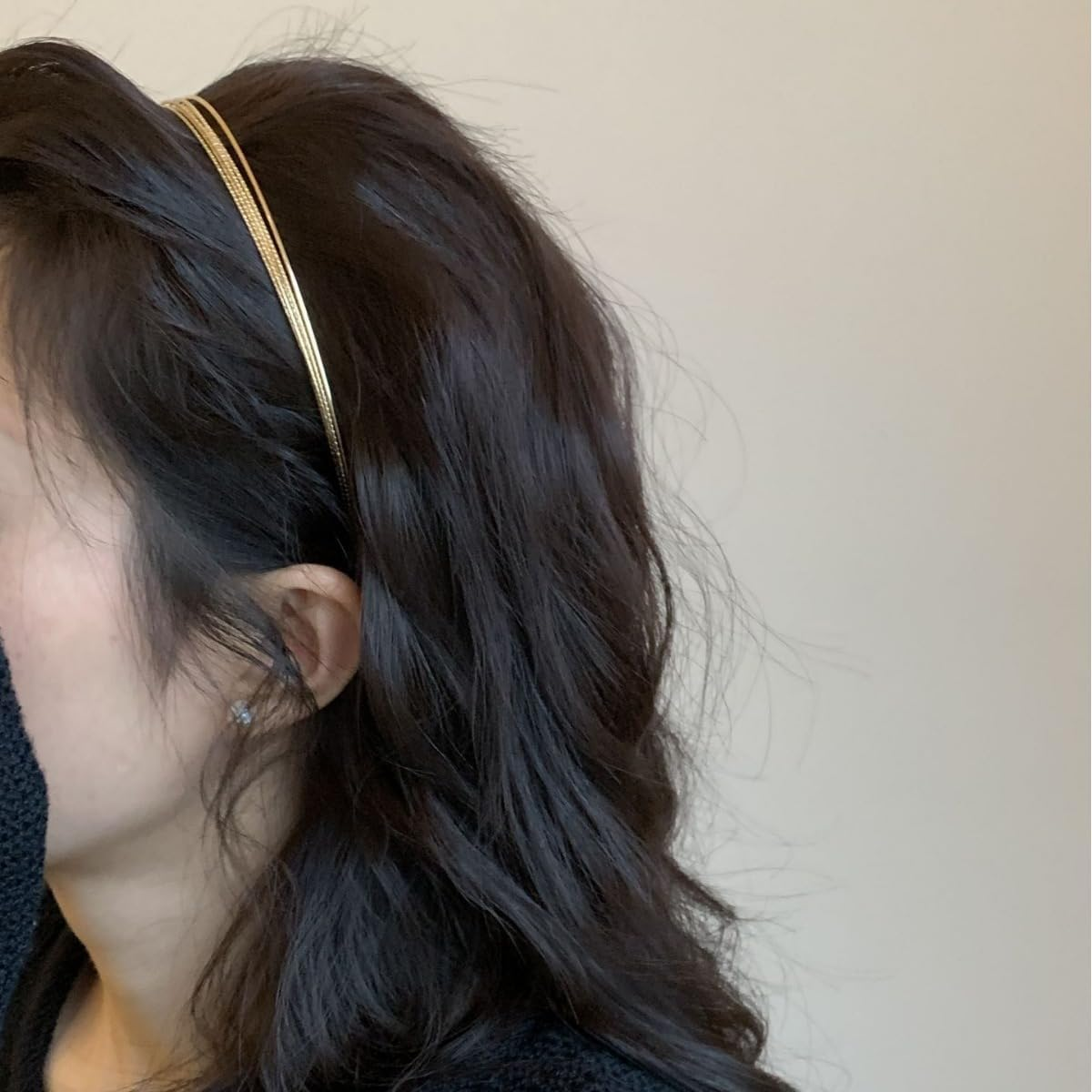 Fdsmall Metal Headbands for Women, Gold Headbands, Silver Hair Accessories, Thin Wire Headband, Elegant Hair Band, French Hair Clip for Hair Styling (Gold, One Size) image number 5