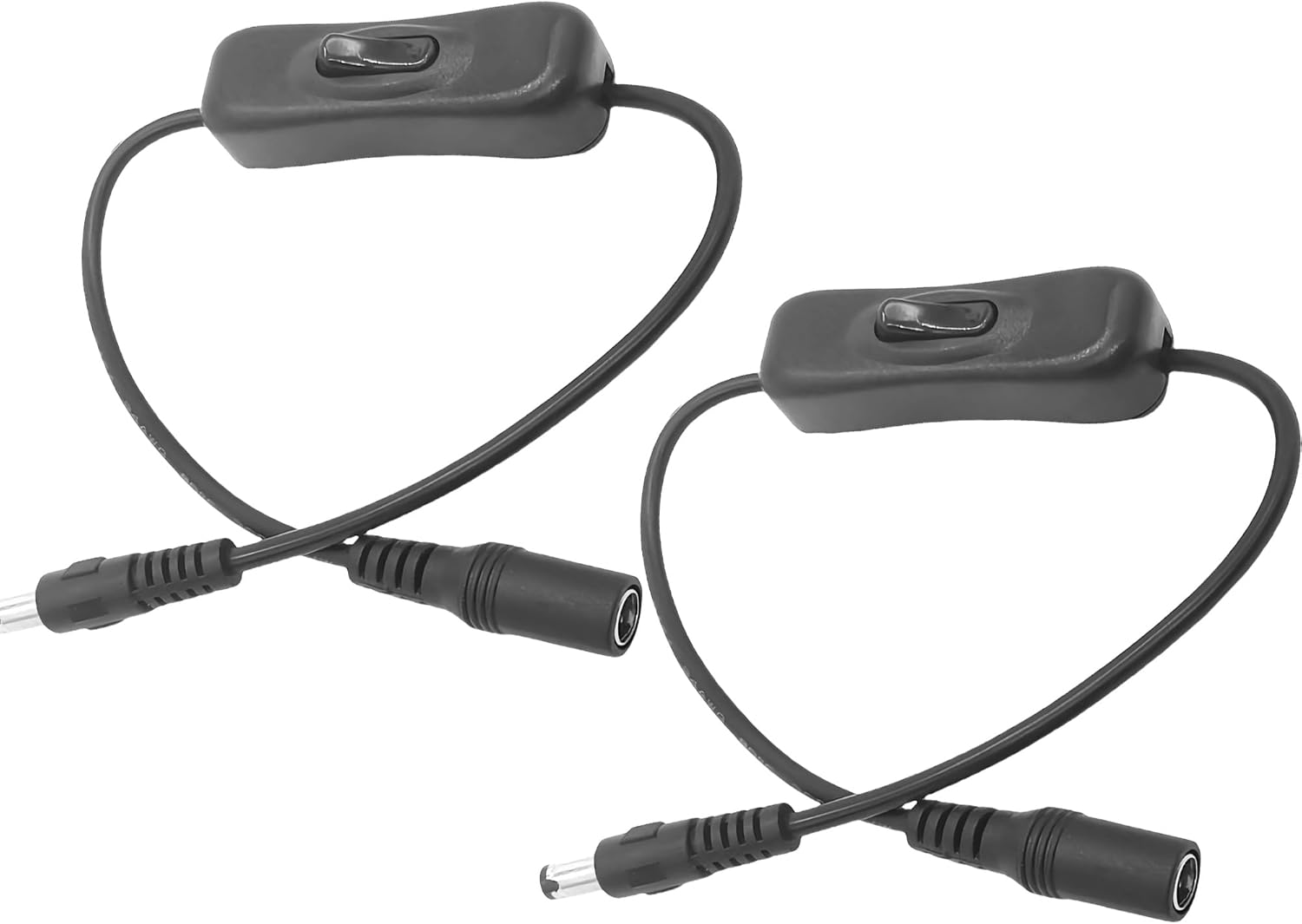 2Pcs 5-24V DC On/Off Switch with 5521DC Male and Female Connectors(Black),22Awg Wire,Easy to Open and Close,For Pc,Tv,Car,5V 12V 24V LED Strips image number 4