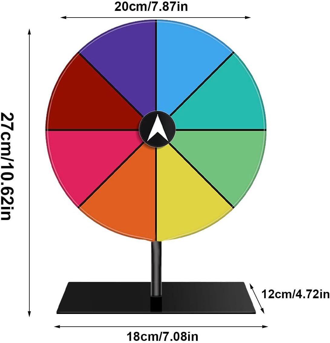 Spin Wheel,Dry Erase Spin Wheel Spinner Game - Heavy Duty Editable, Game Spinner Tabletop Prize Wheel for Trade Show Pub image number 4