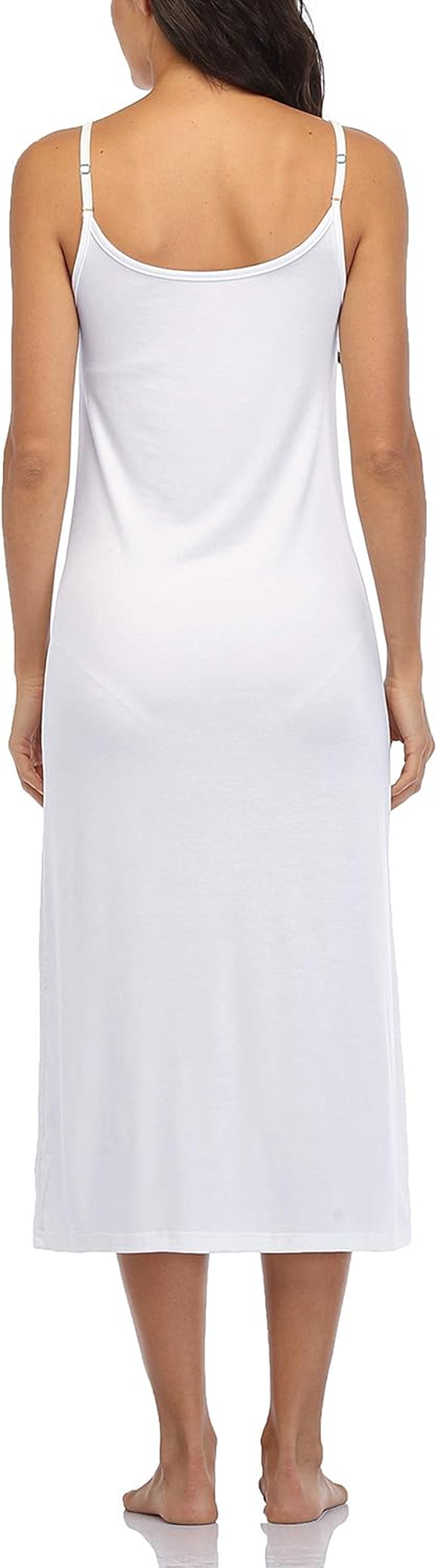 Summienlink Women'S Full Slip for under Dresses Sexy Long Sleeveless Nightgown Cami Dress image number 2