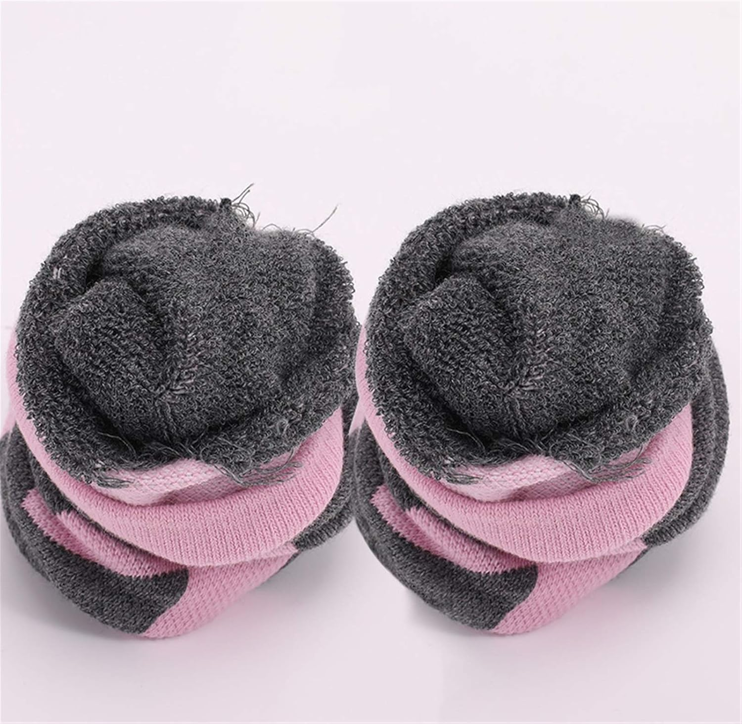 2 Pairs Ski Socks for Men Women Winter Thick Warm Boot Socks Cold Weather Knee High Warm Snow Skating Snowboarding Socks（L）