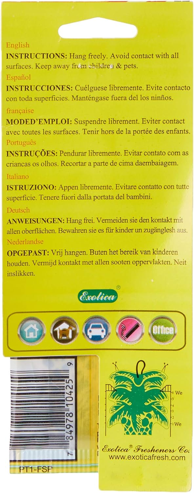 Exotica 76PT24C1FSP Fresh Spring Scent Plam Tree Air Freshener Strips image number 1