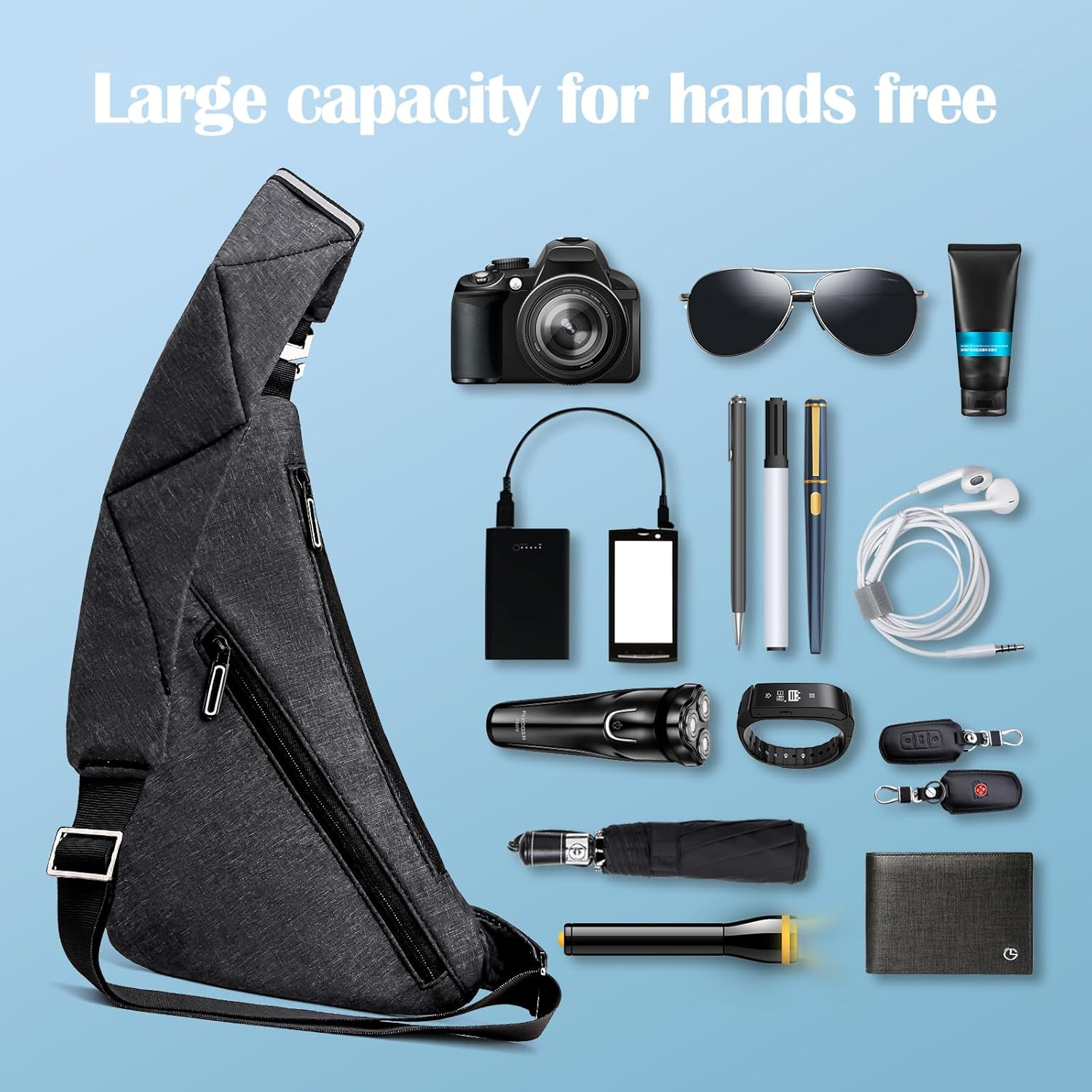 Anti-Theft Waterproof Shoulder Backpack Sling Chest Crossbody Bag image number 1