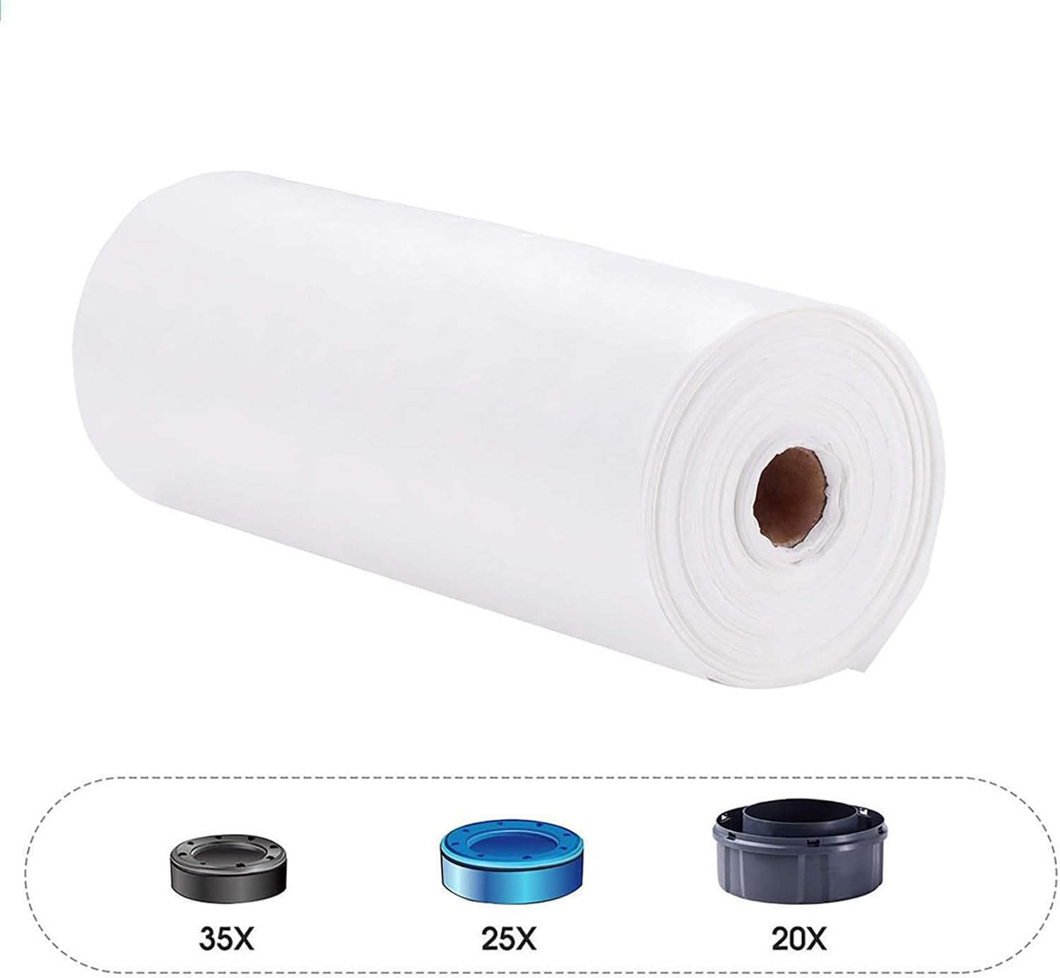 Nappy Bin Refill Liner Film for Compatible with Tommee Tippee (200M+Paper Tube) image number 1