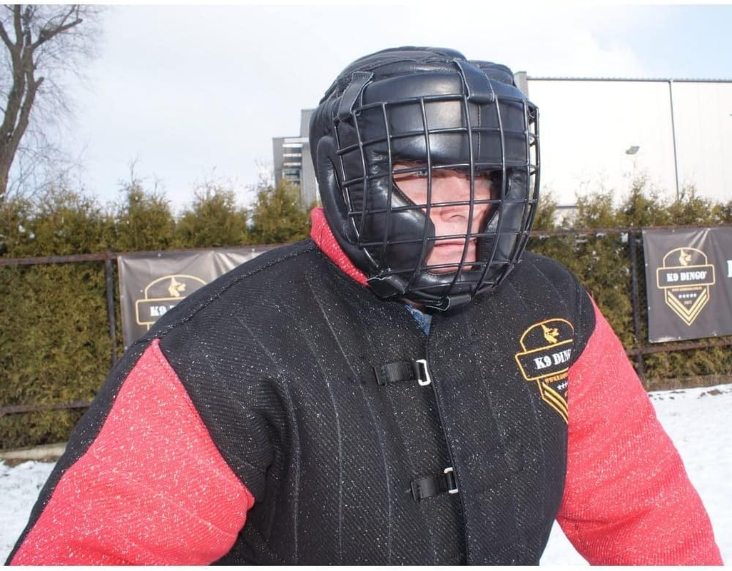 Dingo Gear Lightweight Decoy Helmet for Dog Bite Training Handmade Helper Head Protector with Steel Grill S02022 image number 1