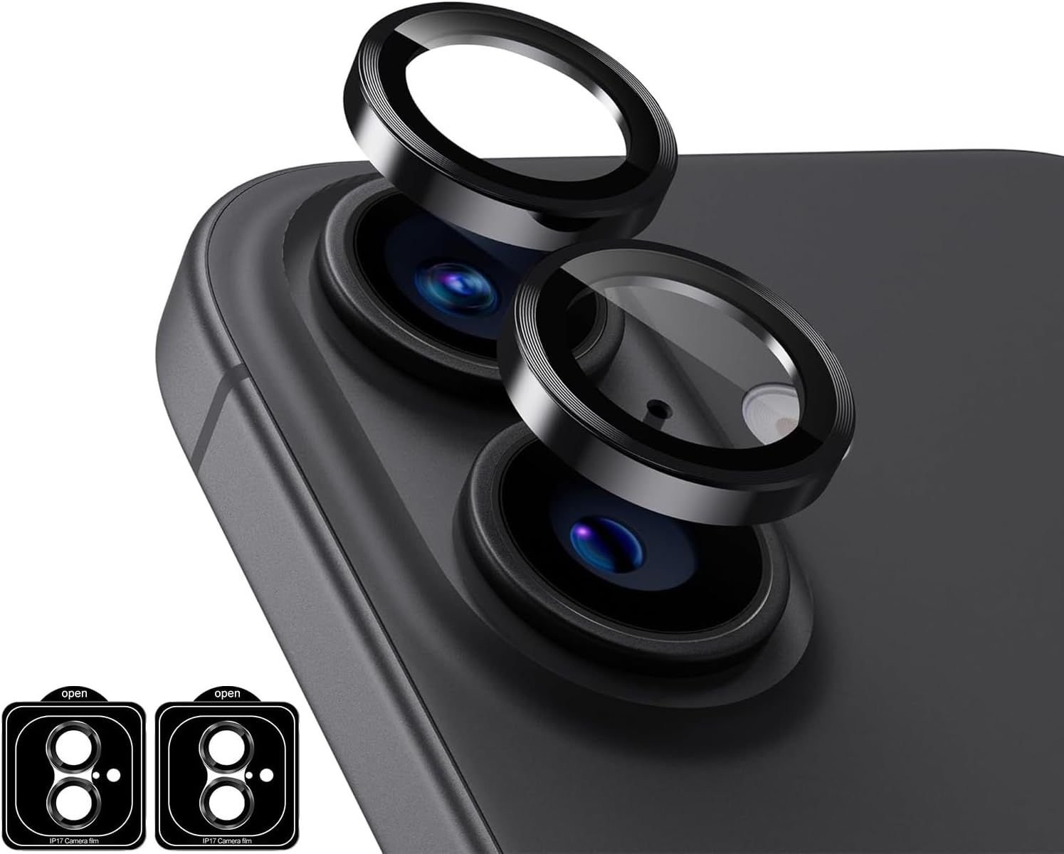 [4 Pieces] T Tersely Camera Lens Screen Protector for Iphone 14 Pro/Iphone 14 Pro Max 2022, 9H Transparent Camera Tempered Glass Grade Protective Cover - Purple image number 3