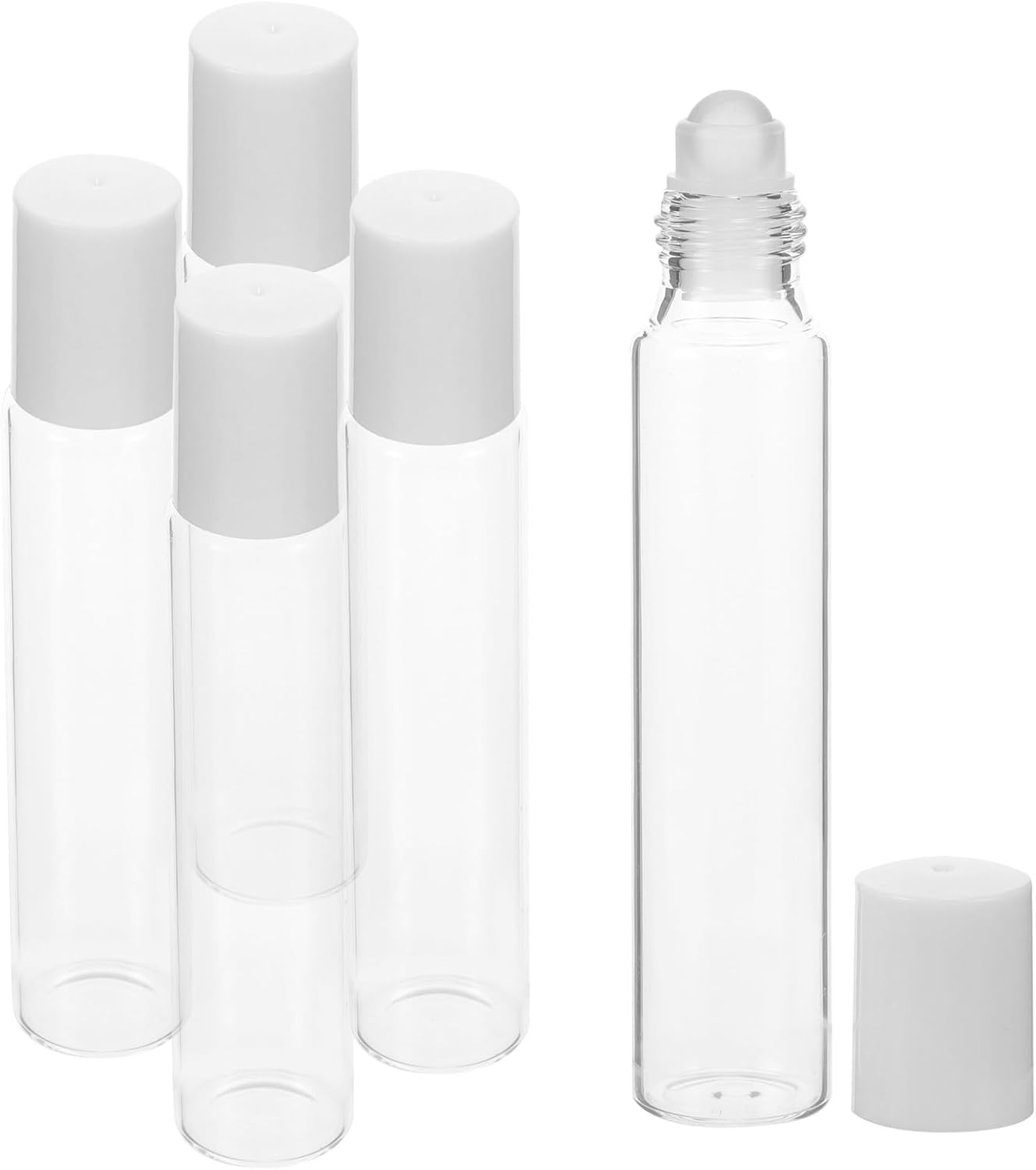 Generic 5Pcs 20Ml Refillable Glass Roller Bottles with Press Lock Essential Oil Roll-On Bottles for Travel and Skincare image number 3