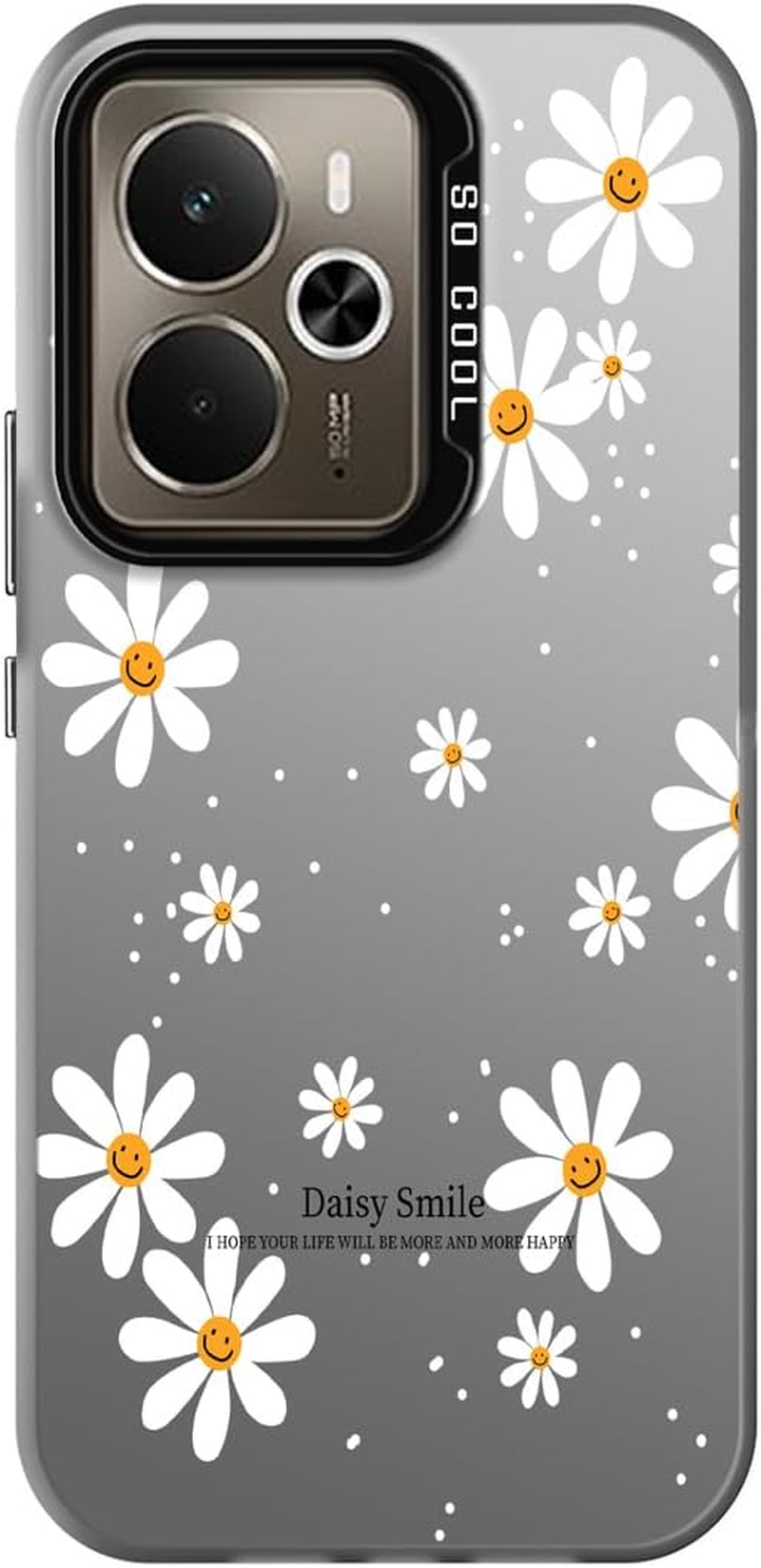 YUXING Mobile Phone Case for Vivo V50 Lite 5G/4G Case Ultra Thin Shockproof Protective Case with Flowers Animal Graffiti Art Pattern Design Slim Bumper Case Cover, Daisy