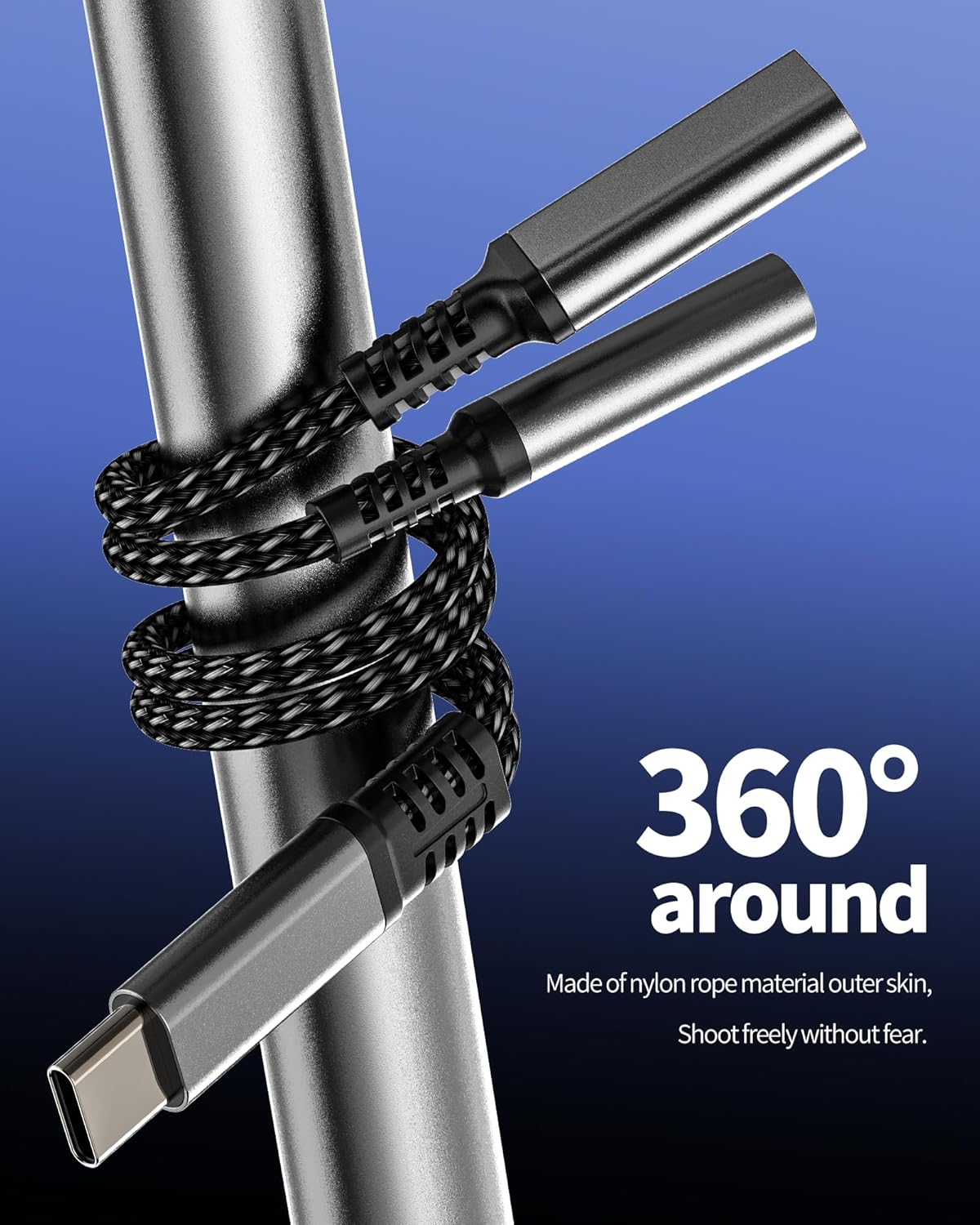 USB C to 3.5Mm Headphone Jack Adapter(2 in 1)Charging Port for Iphone 16 15 Pro Max Compatible with Samsung S24 S23 Type C AUX DAC Stereo Audio Cable Earphone Splitter for Apple Android Cord Converter image number 2