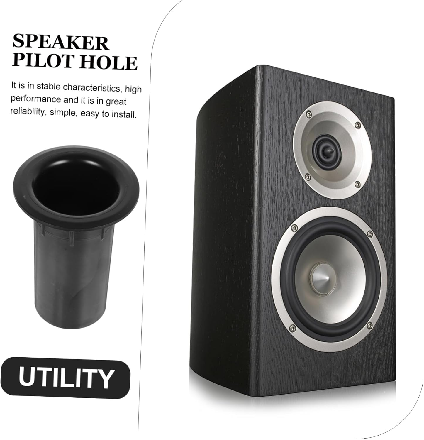 FELTECHELECTR 12Pcs Plastic Woofer Box Port Tube Speaker Reflex Tube Replacement for Audio Punching Bag Speaker Supply image number 5