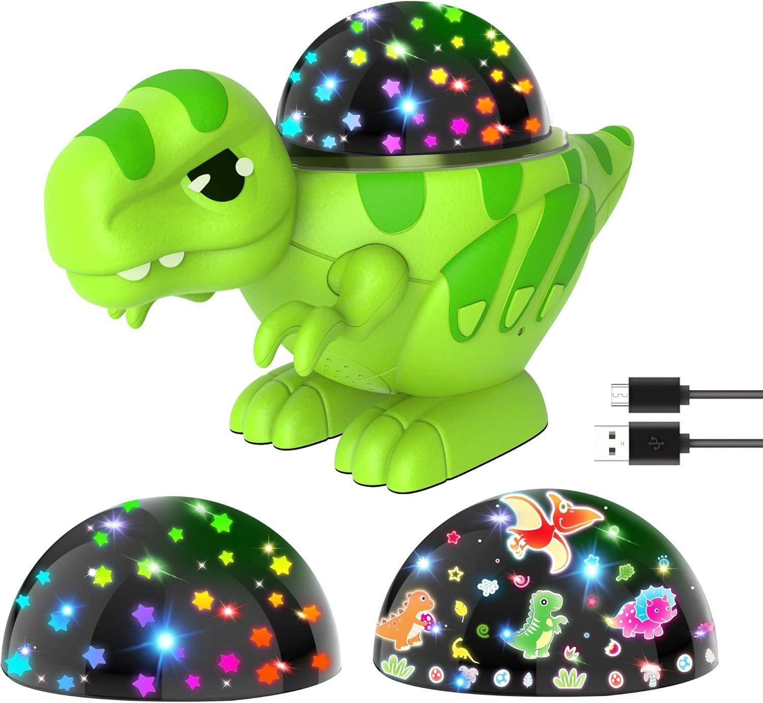 Dinosaur Night Light Projector, 16 Colors, 360&deg; Rotation Dimmable, Dinosaur Star Projector for Kids' Room, Babies & Children Gifts image number 2