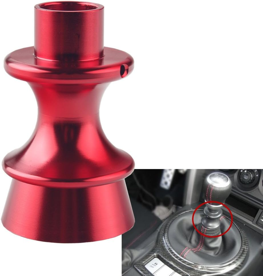 DEWHEL Drift Emergency Knob Hand E Brake Spin Turn Knob Lock Button Aluminum JDM Compatible with Subaru BRZ Toyota 86 GT86 Scion FRS (Red)