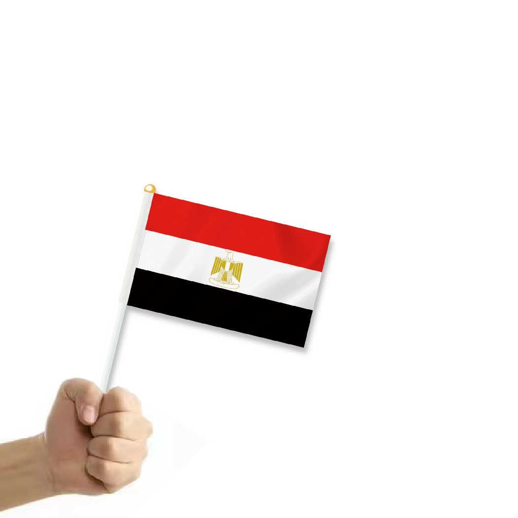 10 PCS Egypt Handheld Small Flag, Egyptian Hand Held Mini Decor Decoration Banner image number 1