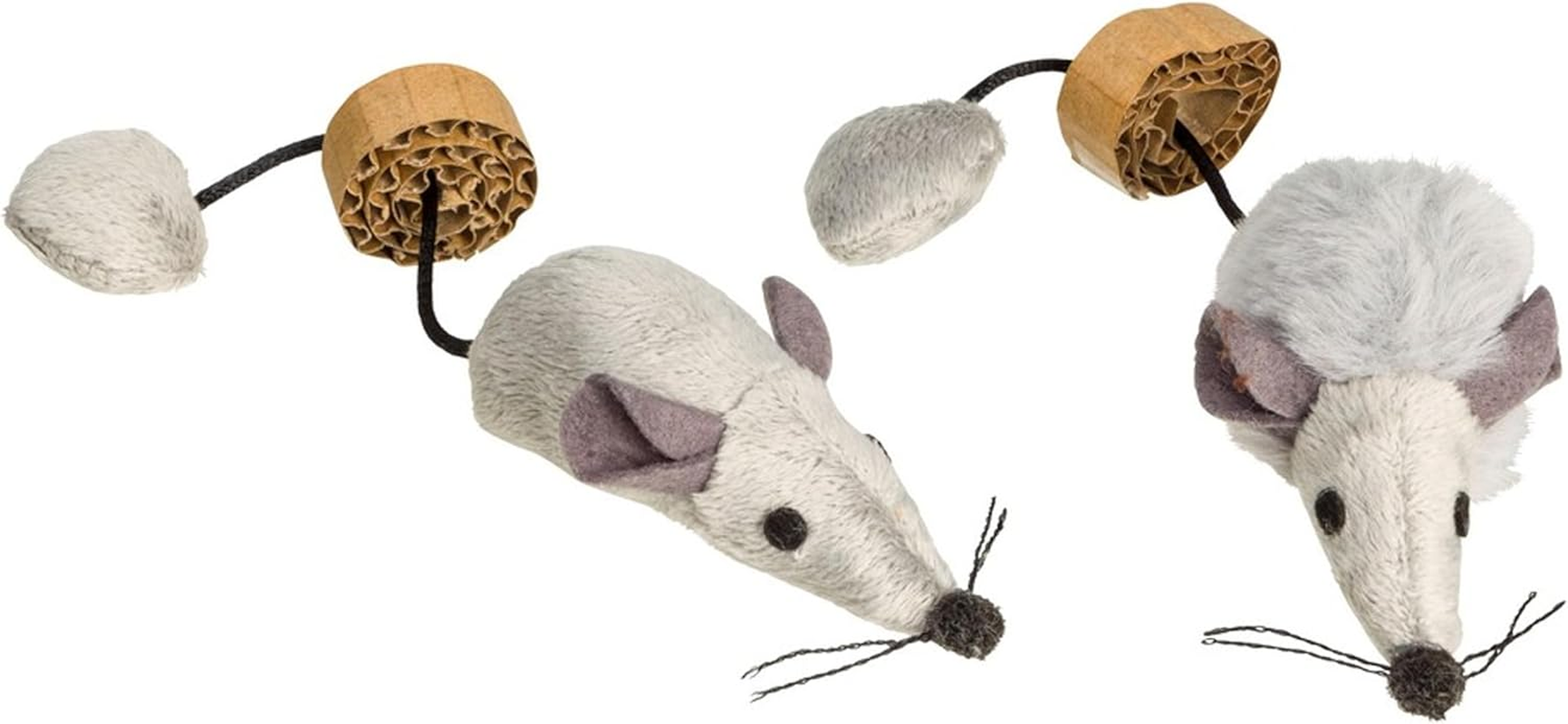 House of Paws Grey Mouse Cat Toys &ndash; Pack of 2