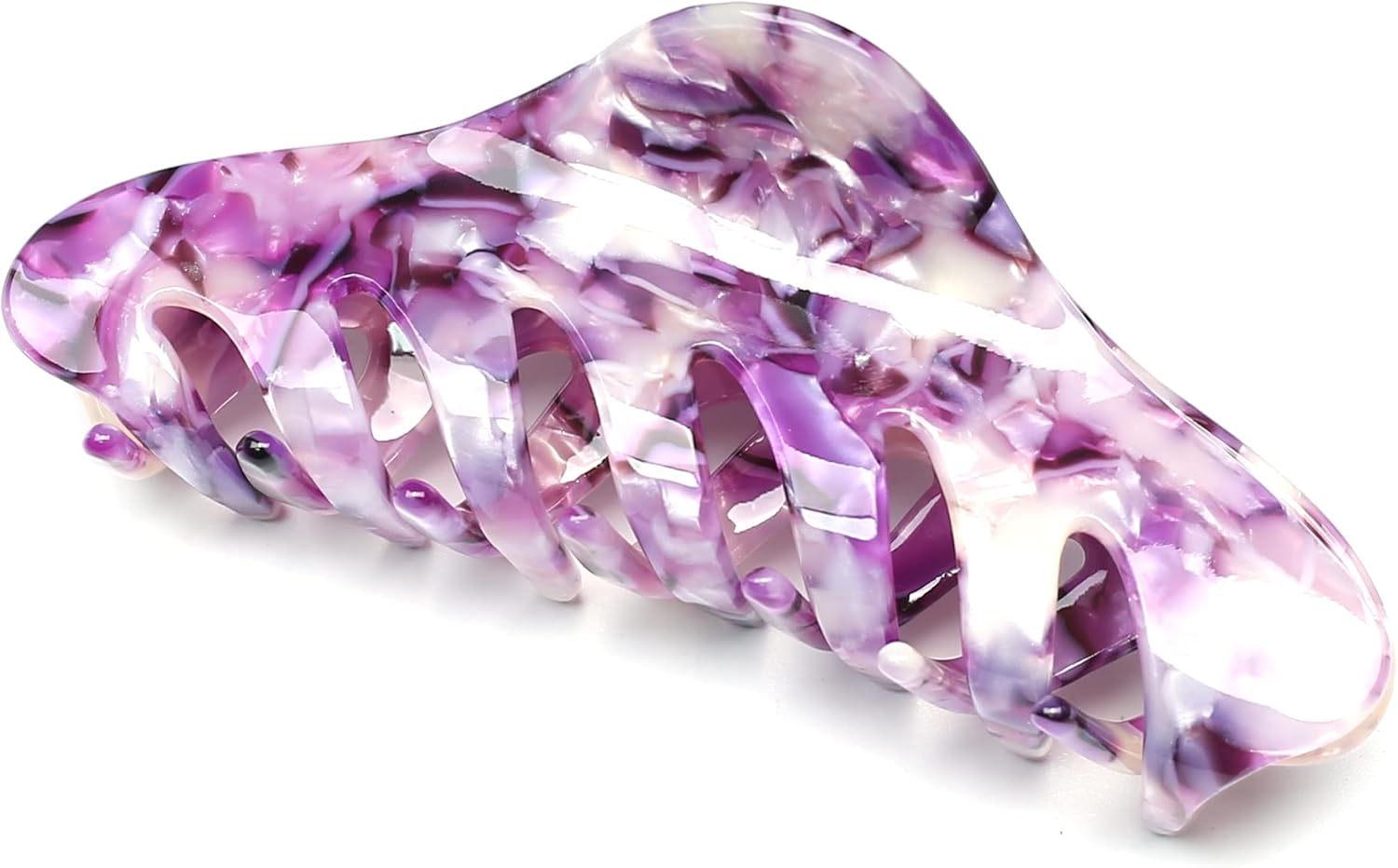 Qingoo Large Acetate Hair Clip Beautiful Women'S Hair Clip Headpiece Elegant Hair Accessory (Wine Red)