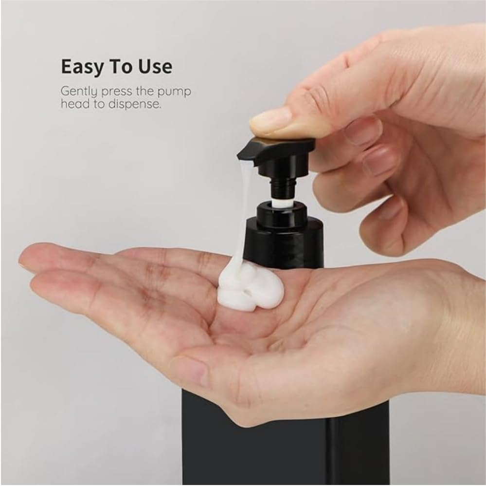 DACUAN Hand Soap Dispenser, 6 Pcs 500Ml Shampoo and Conditioner Bottles, Empty Pump Bottle Dispenser, Bathroom Soap Dispenser Set with Printed Labels image number 5