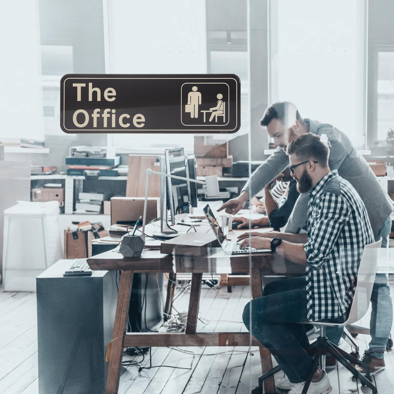 OHPHCALL Acrylic the Office Sign Official Self Adhesive Office Sign for Door or Wall for Your Home Business 23Cm image number 6