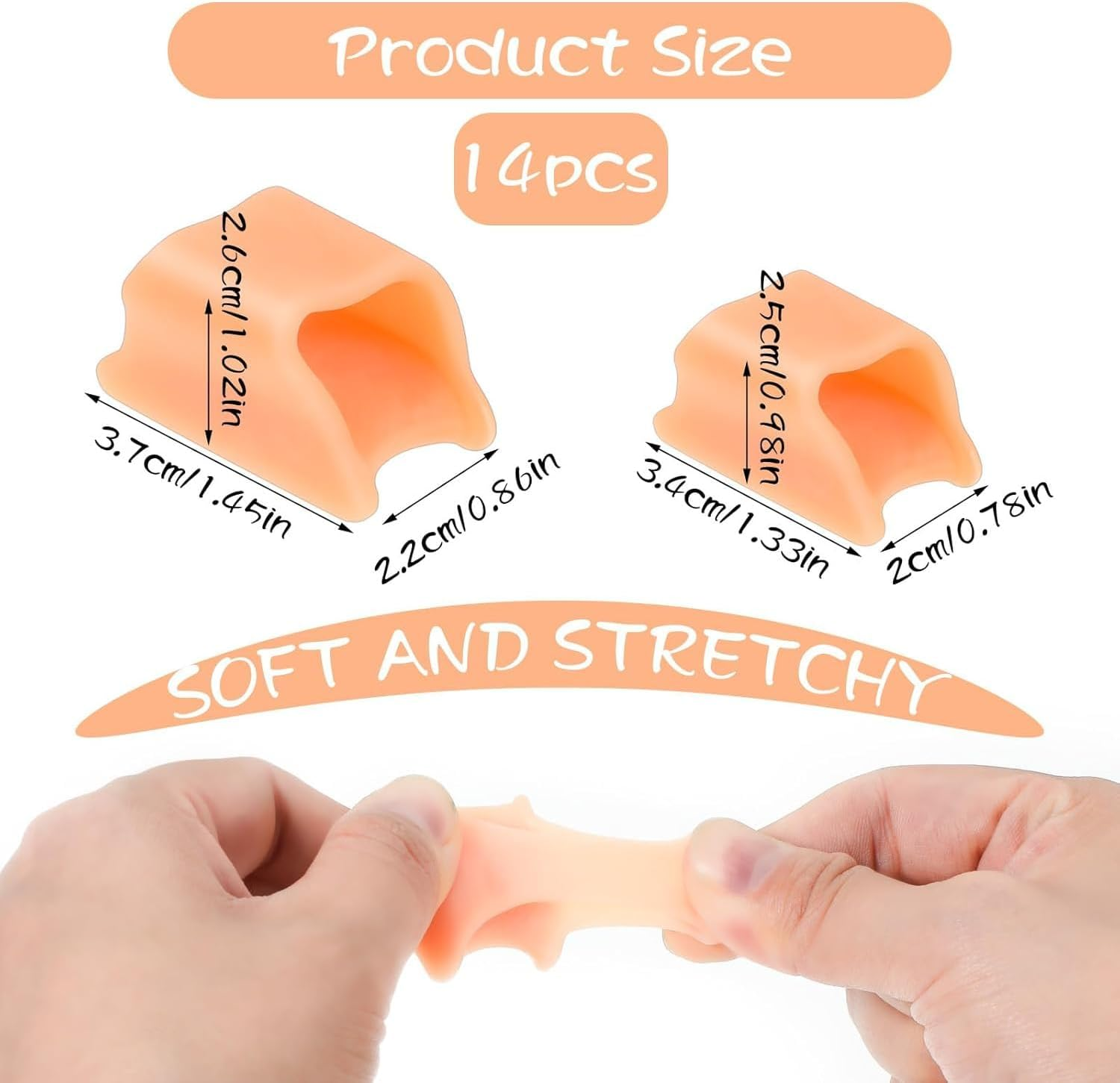 14PCS Hammer Toe Straightener Corrector, Toe Spacers Toe Separators Bunion Corrector Toe Splint for Bunion Claw Crooked Toes Hammertoe Overlapping Toes Foot Pain Relief