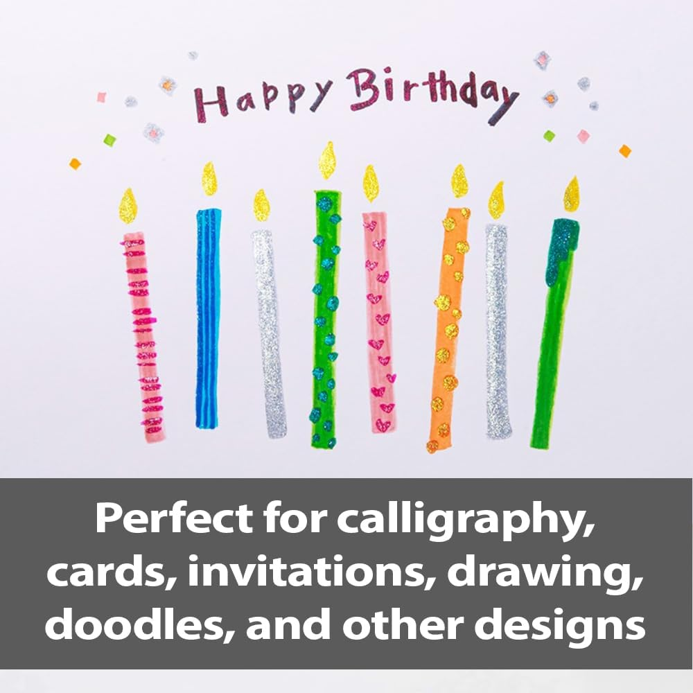 Pentel Arts Dual Metallic Brush Pen Hangsell Blue + Metallic Green, Pack of One (XGFH-DC) - Blue image number 5