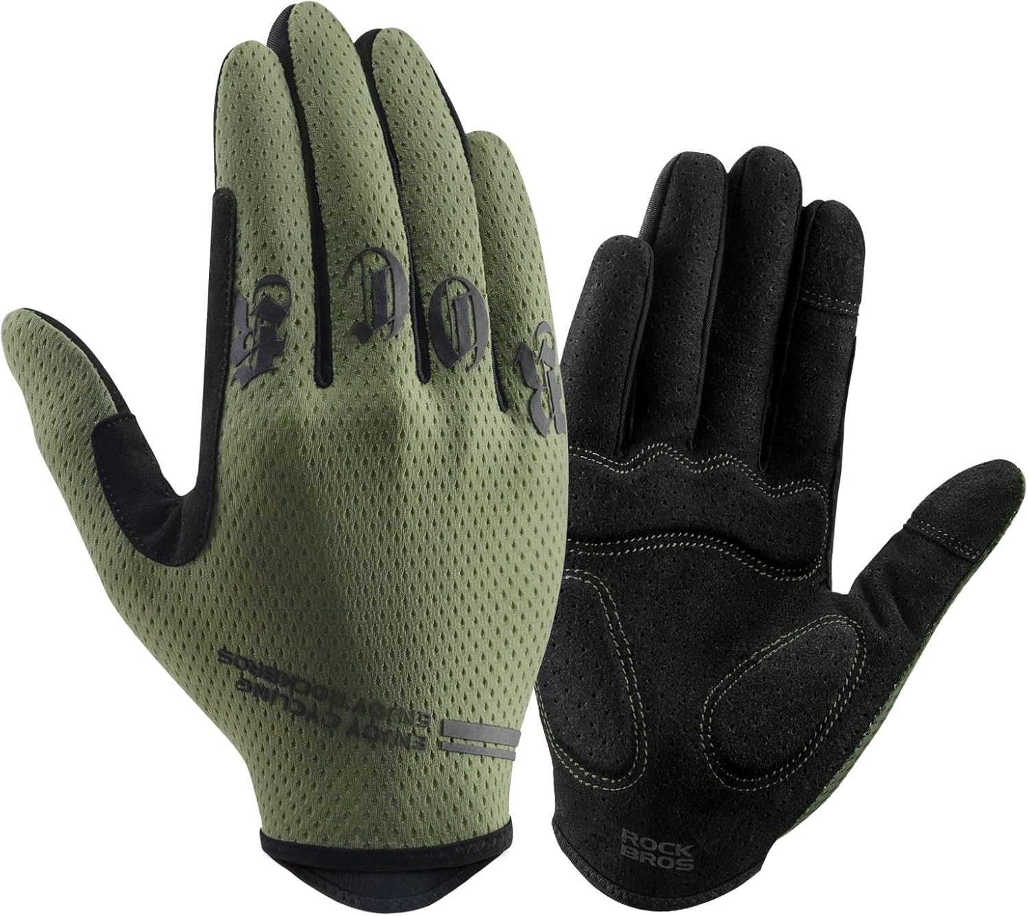 ROCKBROS Cycling Gloves for Men Breathable Bike Gloves for Men Cycling Touchscreen Mountain Bike Gloves for Men