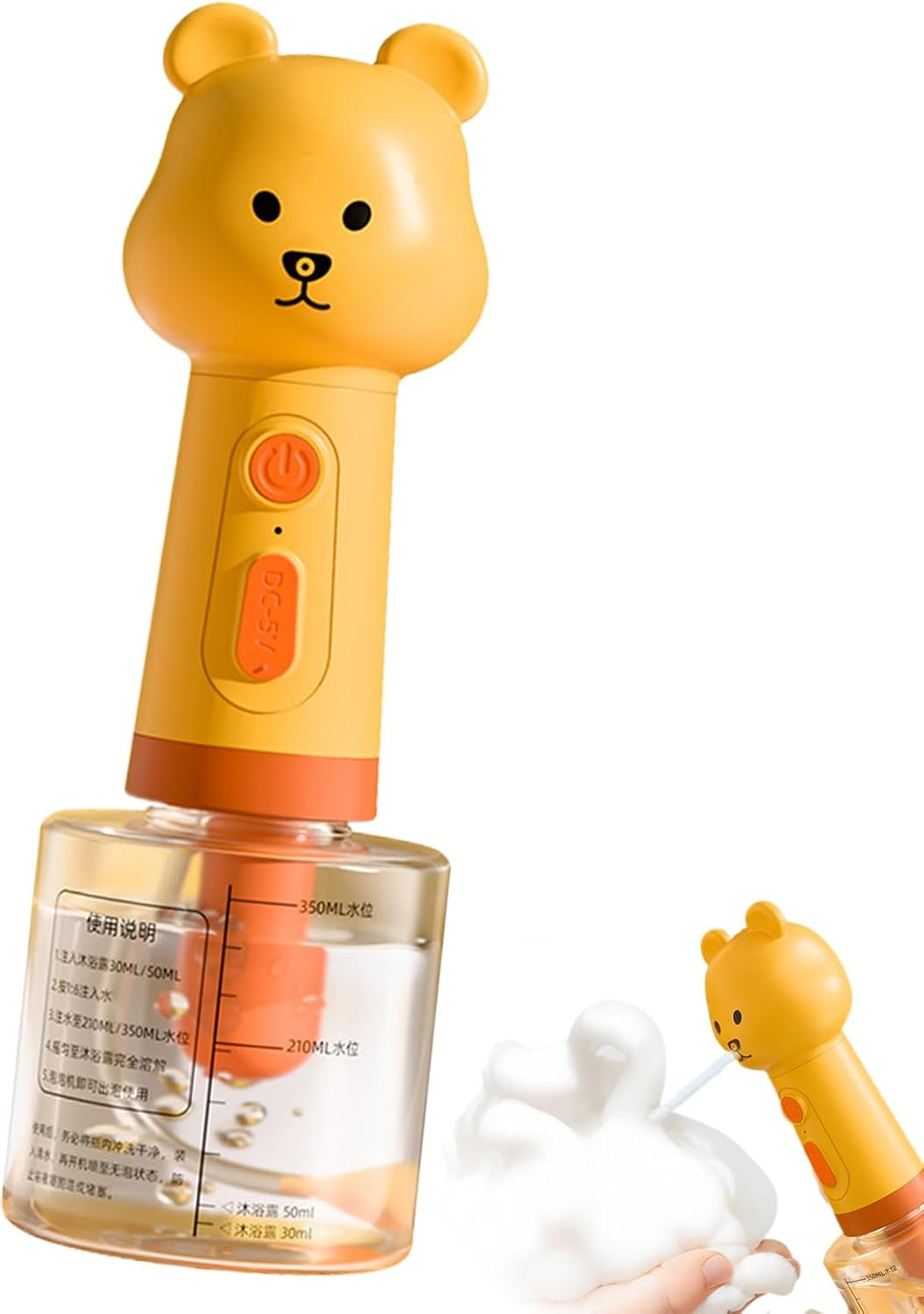 Dog Shampoo Sprayer,Shampoo Sprayer for Pets | Bear Shape Conditioner Foamer for Bathing Coat Maintenance Shedding Season Spa Care image number 3