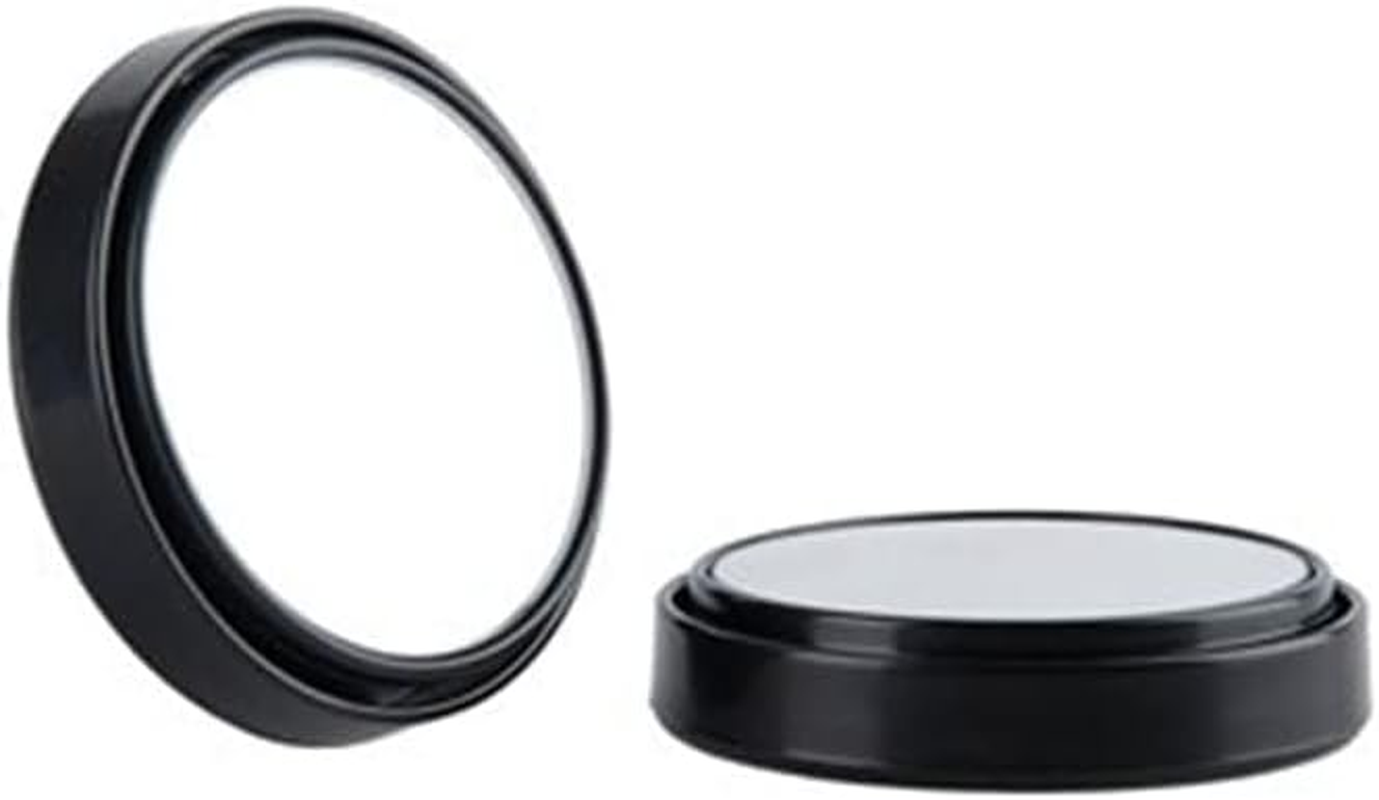 2X Blind Spot Car Mirror 360&deg; Wide Angle Adjustable Rear Side View Convex Black, Easy Stick-On Installation image number 1