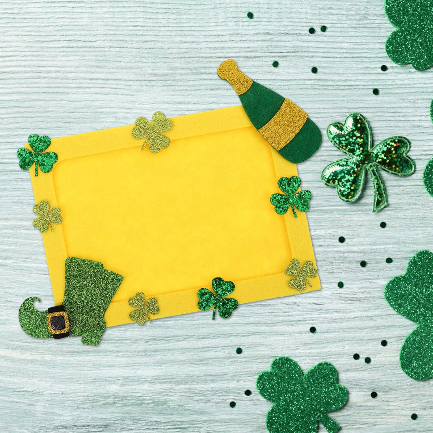 Abaodam Diy Photo Frame Shamrock Design St Patrick'S Day Decor Versatile Craft Picture Holder for Home Office image number 5