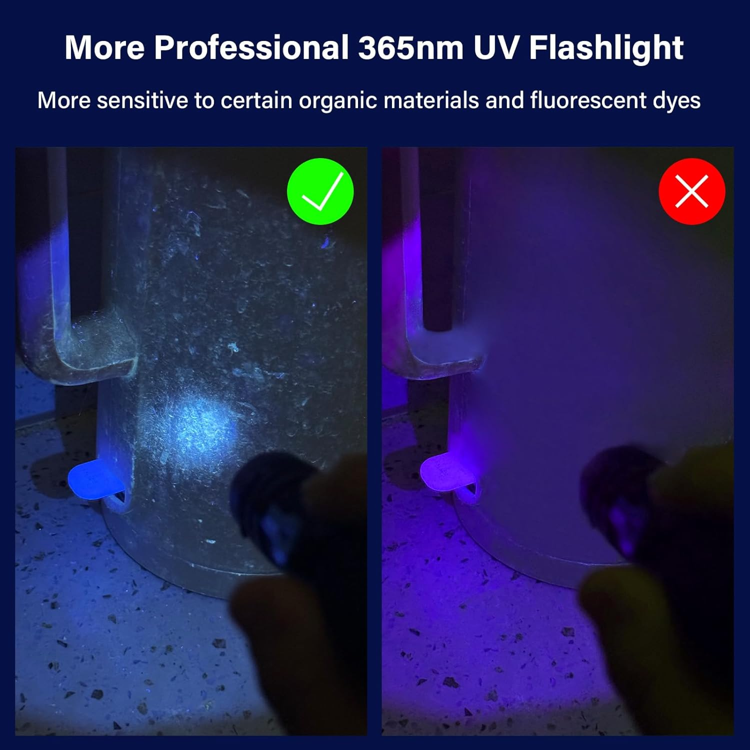 365Nm UV Torch Black Light, Sofirn SF16 Rechargeable Powerful LED Blacklight Flashlight for Detecting Pet Dog Urine, Unveil Invisible Stains, High Definition Pure Ultraviolet image number 5