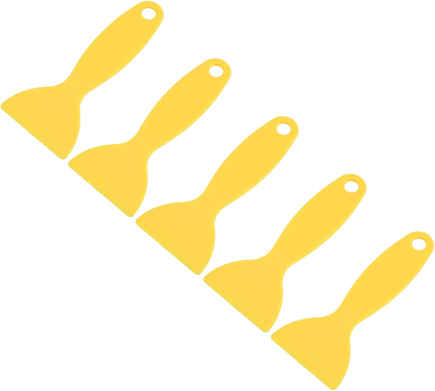 Cryfokt Resin Removal Scraper, Ergonomic Handle 5 Pieces Yellow Plastic Spatula for 3D Printer, Portable Flexible for 3D Printing, CRYFOKT0YQX4Z1T63 image number 5