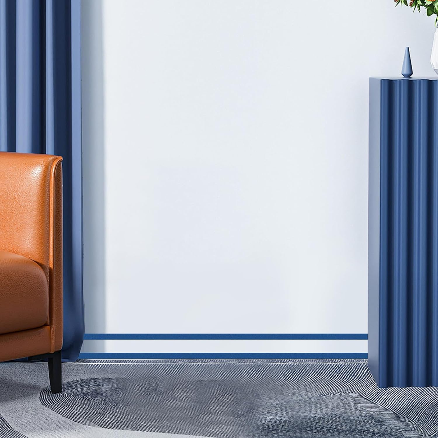 5 Rolls Paint Tape - 1Cm Wide Adhesive Blue Masking Tape Automotive Paint Wall Painting Easy to Cut Edge Trim Model for Home Wall 20M Length image number 2