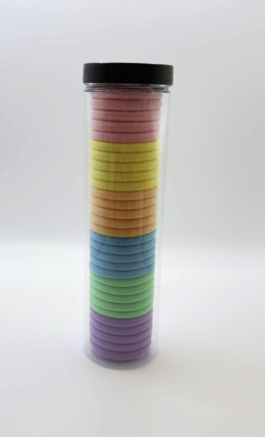 36Pcs/5Cm High Elastic Hair Ties, Multi-Colour Hair Bands Mixed with Storage Jars,Ponytail Holderes with Storage Jar,Soft & High Elastic Hair Bands, High Ponytail Holder (Brown #2)